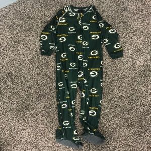 Green bay packer footed pajamas